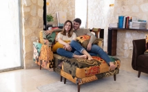 Fama canapé Helsinki Fama-canape-2-places-Love-seat-avec-Pouf-Helsinki