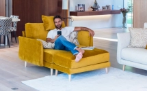 Fama canapé Helsinki Fama-canape-2-places-Love-seat-avec-Pouf-Helsinki