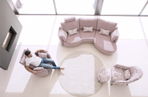 Fama Canapé Afrika - Tissus Fama-canapé-Modulaire-Arrondi-Afrika-Tissus-Rose-Club 67-04